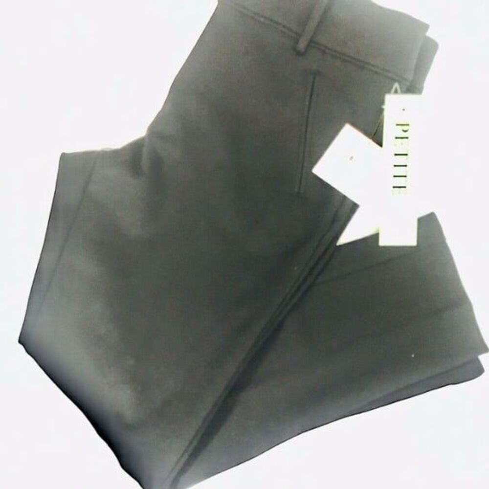 Anne Klein Pants 16 Petite Women Slacks Stretch Office‎ Black Preppy Career Goth